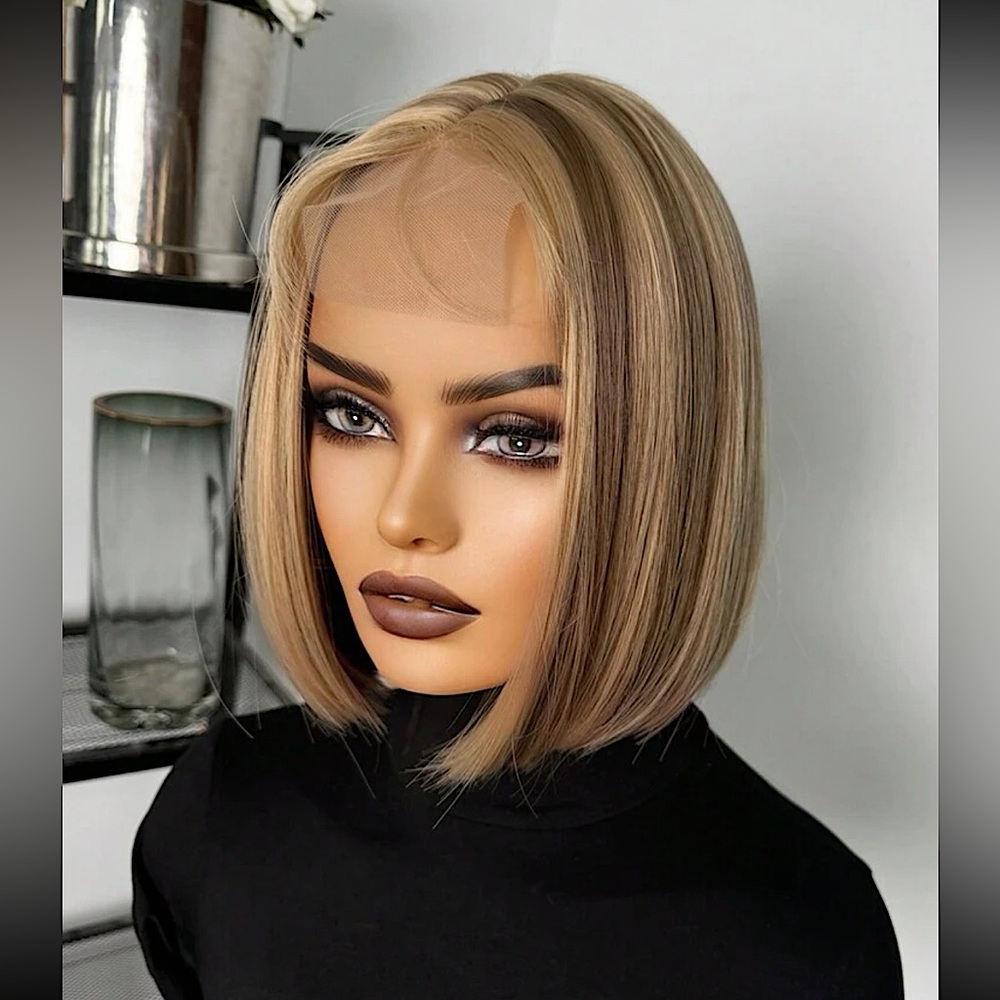 Blonde 10” wig with highlights